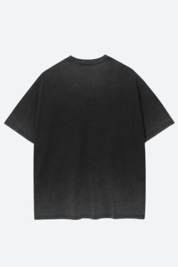 Distressed Green Human Figure Printed Tee - Retro Y2K Fashion, 90s Grunge Style