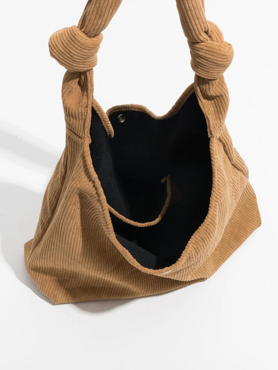 Retro Corduroy Hobo Shoulder Bag - Perfect for Y2K and 90s Fashion Outfits