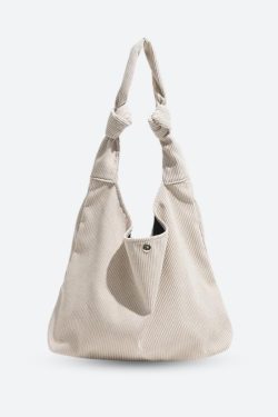 Retro Corduroy Hobo Shoulder Bag - Perfect for Y2K and 90s Fashion Outfits