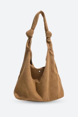 Retro Corduroy Hobo Shoulder Bag - Perfect for Y2K and 90s Fashion Outfits