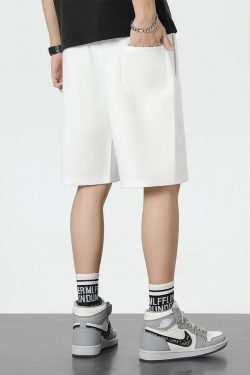 Retro Y2K Colored Laces Sweatshorts - Perfect for 90s and Grunge Summer Outfits