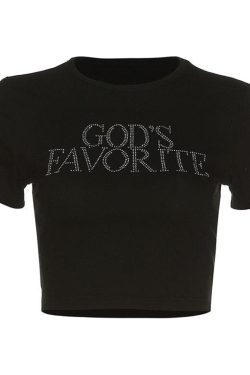 Retro Y2K Crop Top - God's Favorite 90s Fashion Statement