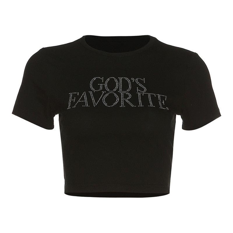 Retro Y2K Crop Top - God's Favorite 90s Fashion Statement