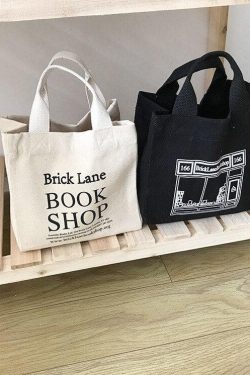 Retro Y2K Fashion Brick Lane Bookshop Cloth Bag - Perfect for 90s and Grunge Outfits