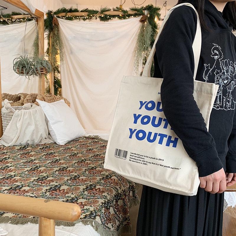 Retro Y2K Grunge Youth Cloth Bag - Perfect for 90s Fashion & Summer Outfits