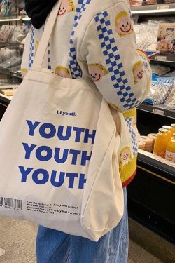 Retro Y2K Grunge Youth Cloth Bag - Perfect for 90s Fashion & Summer Outfits