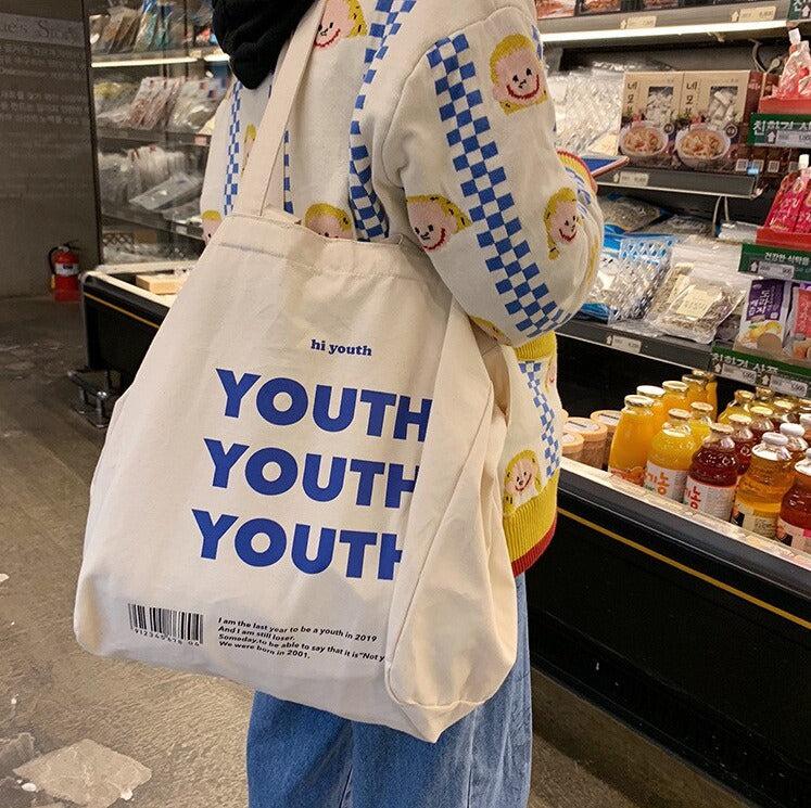 Retro Y2K Grunge Youth Cloth Bag - Perfect for 90s Fashion & Summer Outfits