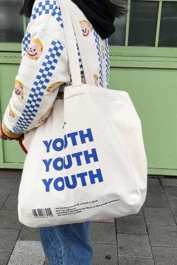 Retro Y2K Grunge Youth Cloth Bag - Perfect for 90s Fashion & Summer Outfits
