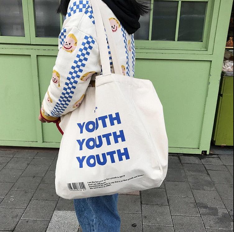 Retro Y2K Grunge Youth Cloth Bag - Perfect for 90s Fashion & Summer Outfits