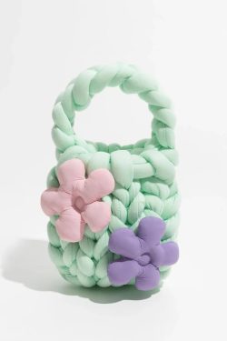 Soft Girl Y2K Fashion Super Bulky Yarn Handbag - Retro Style & 90s Grunge Vibes