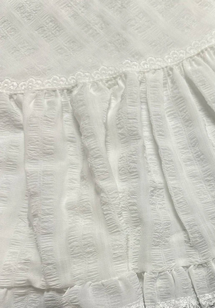 Y2K Coquette Ruffled Lace Mini Skirt - Retro 90s Fashion Grunge Outfit
