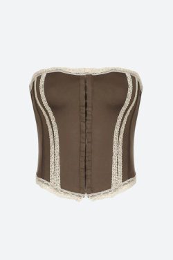 Y2K Fairy Grunge Lace Corset Top - Retro 90s Style Y2K Outfits