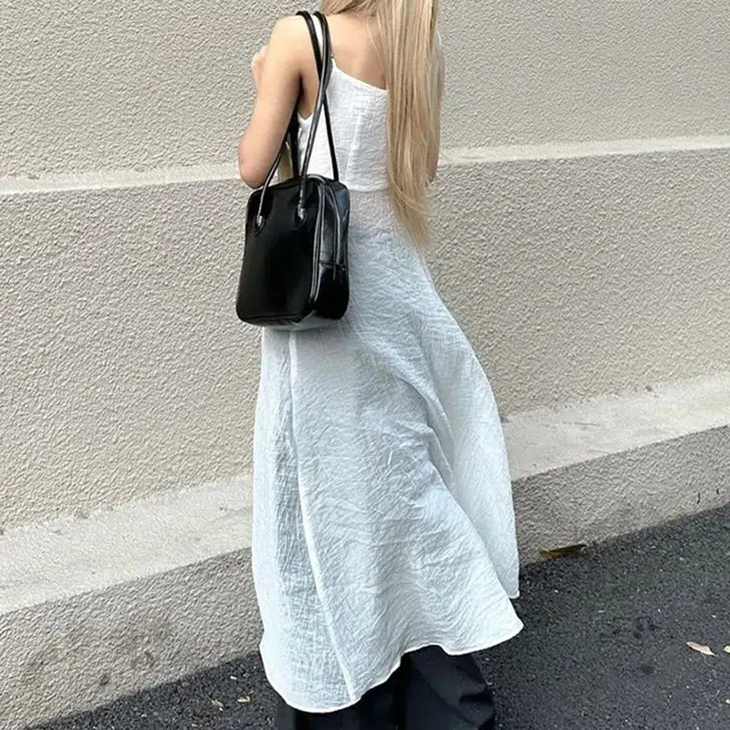 Y2K Fashion Dress-Like Strap Top - Perfect for Retro and 90s Summer Outfits