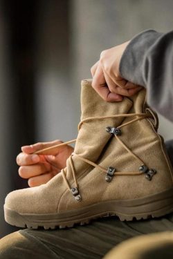 Y2K Grunge Army Style Lace Up Hiking Boots - Retro 90s Fashion Footwear