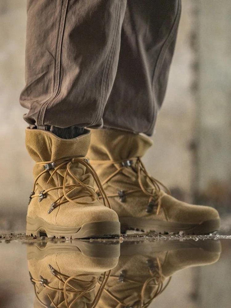 Y2K Grunge Army Style Lace Up Hiking Boots - Retro 90s Fashion Footwear