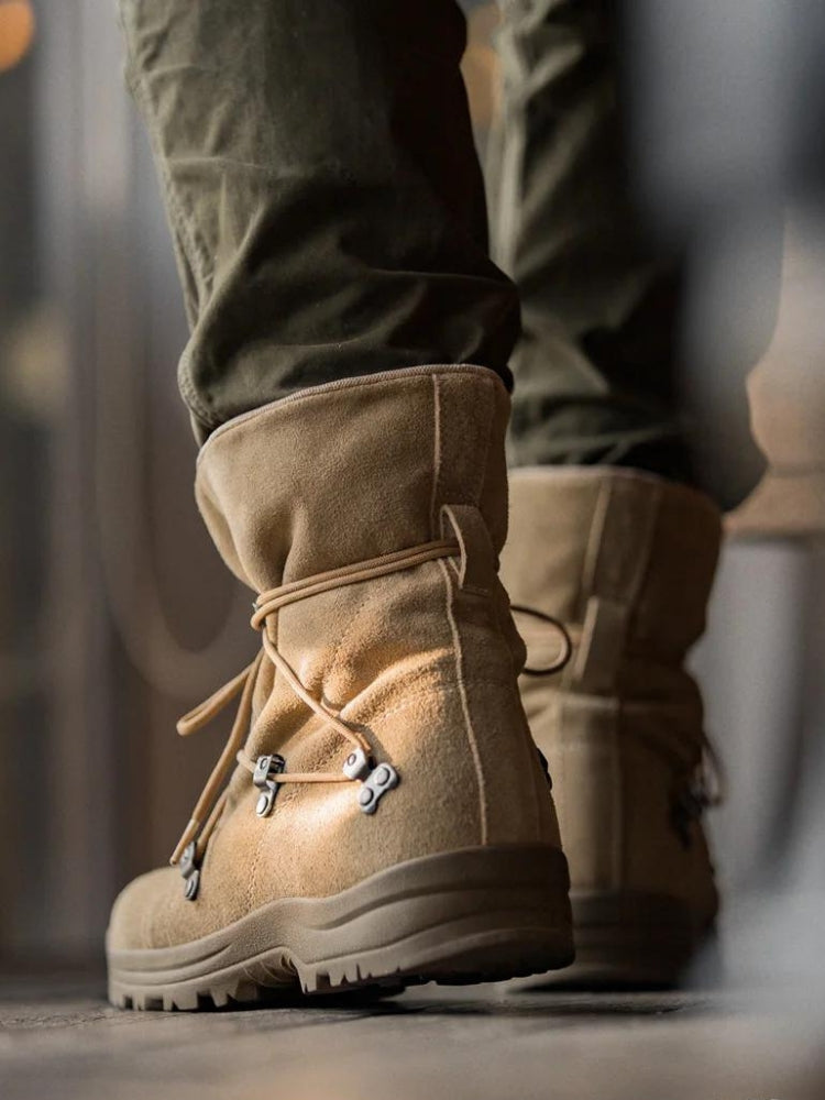 Y2K Grunge Army Style Lace Up Hiking Boots - Retro 90s Fashion Footwear