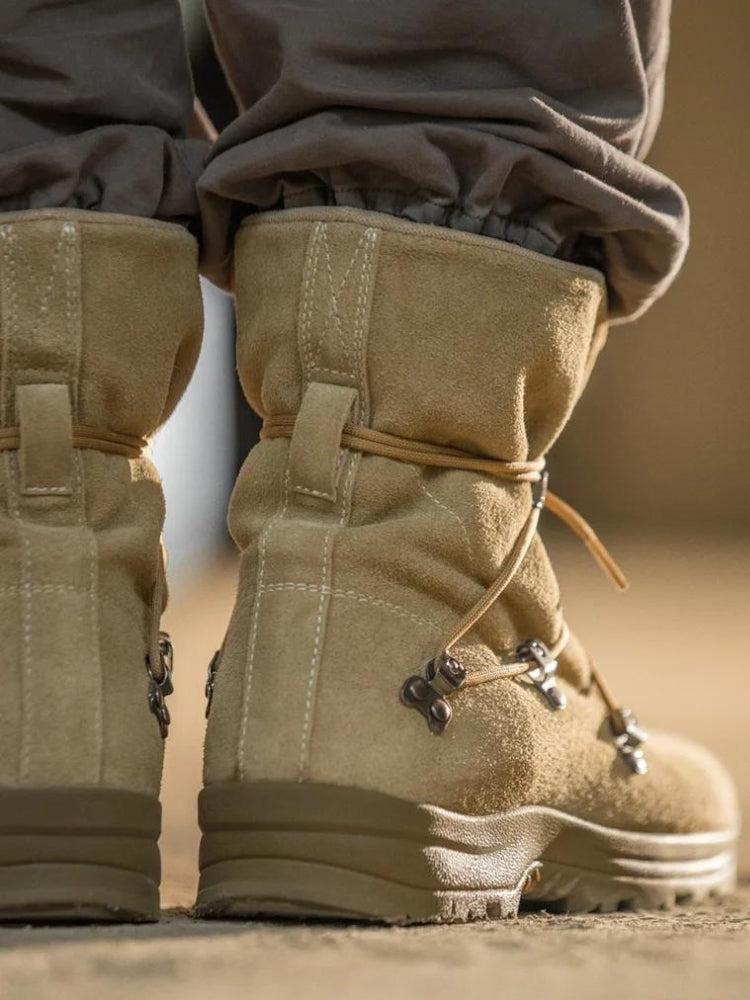 Y2K Grunge Army Style Lace Up Hiking Boots - Retro 90s Fashion Footwear