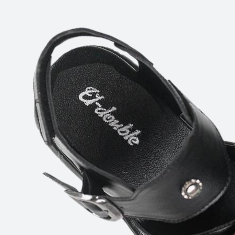 Y2K Grunge Belted Platform Sandals - Retro 90s Fashion Y2K Shoes