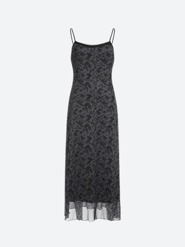 Y2K Grunge Floral Printed Maxi Dress - Retro 90s Summer Outfit