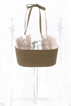 Y2K Lace Up Halter Top - Retro Style Summer Fashion
