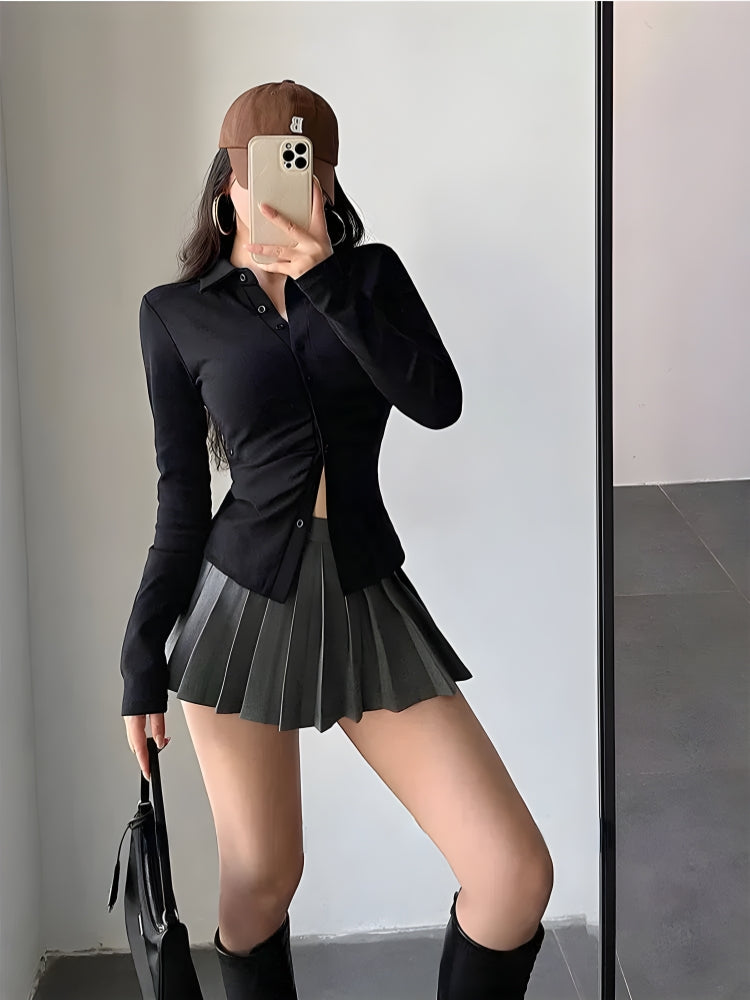 Y2K Pleated Tennis Mini Skirt - Retro 90s Fashion Grunge Outfit