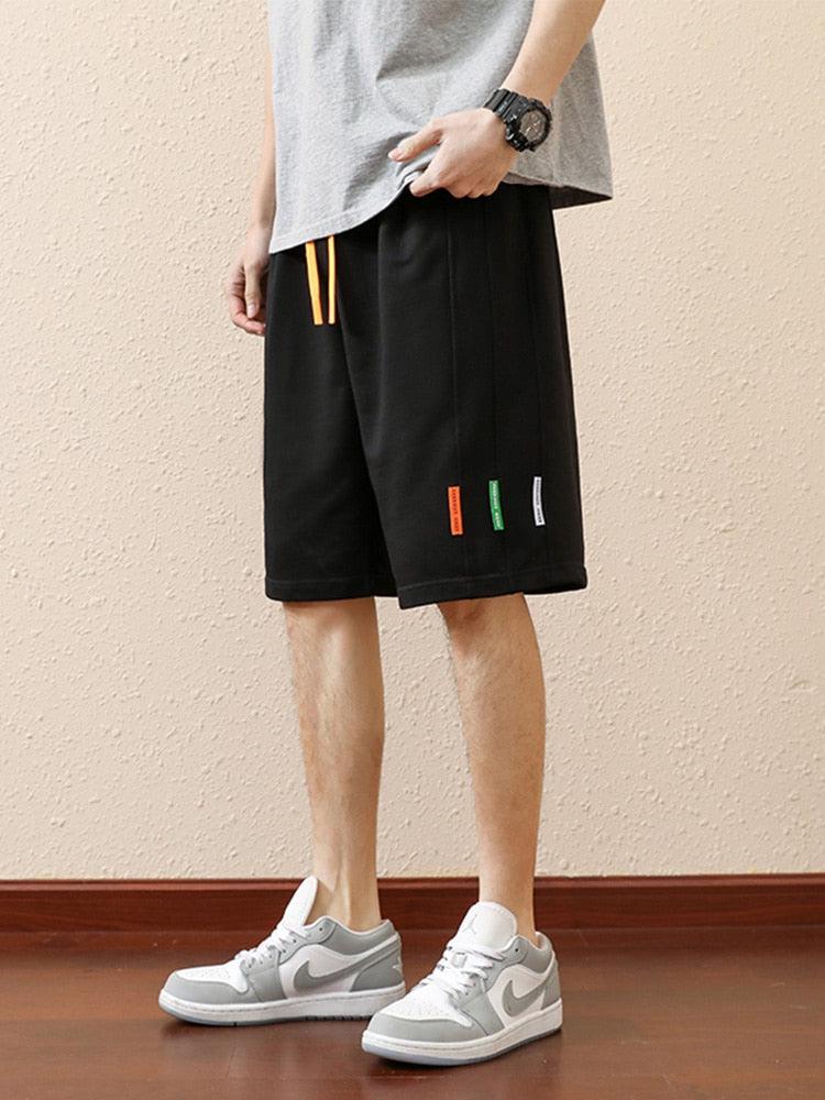 Y2K Retro Colored Laces Striped Sweatshorts - Perfect for 90s and Grunge Outfits