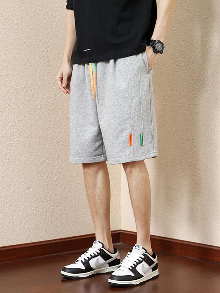 Y2K Retro Colored Laces Striped Sweatshorts - Perfect for 90s and Grunge Outfits