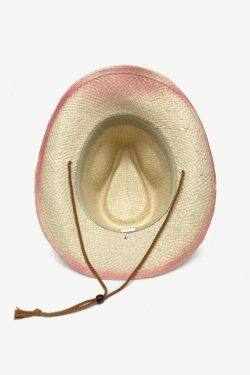 Y2K Retro Cowgirl Adjustable Woven Straw Hat - Perfect for 90s and Grunge Outfits