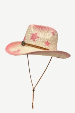 Y2K Retro Cowgirl Adjustable Woven Straw Hat - Perfect for 90s and Grunge Outfits