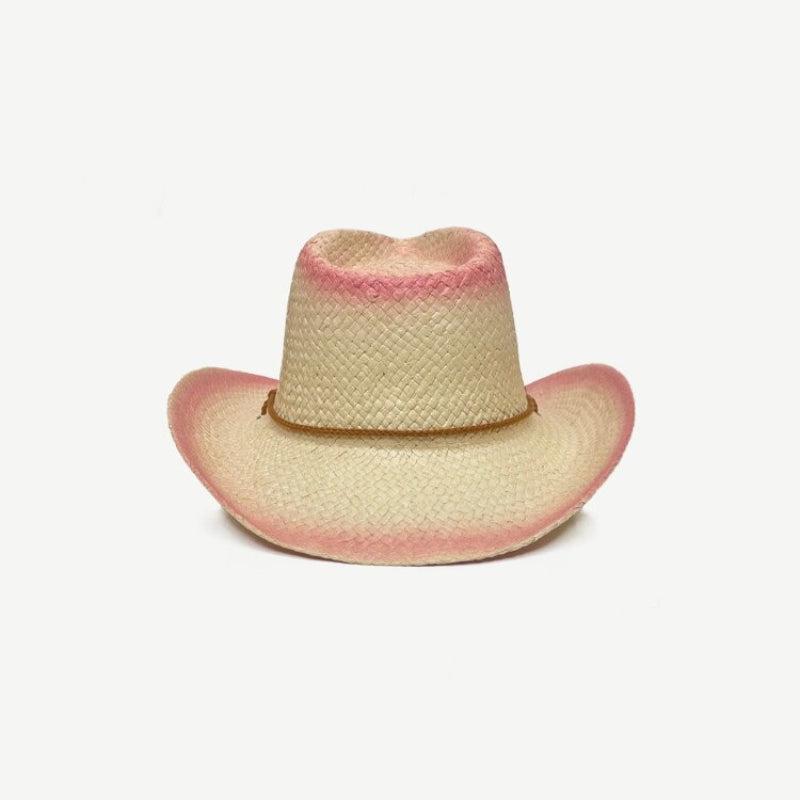 Y2K Retro Cowgirl Adjustable Woven Straw Hat - Perfect for 90s and Grunge Outfits