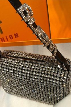 Y2K Retro Disco Cowgirl Rhinestone Handbag - Perfect for 90s and Y2K Club Outfits