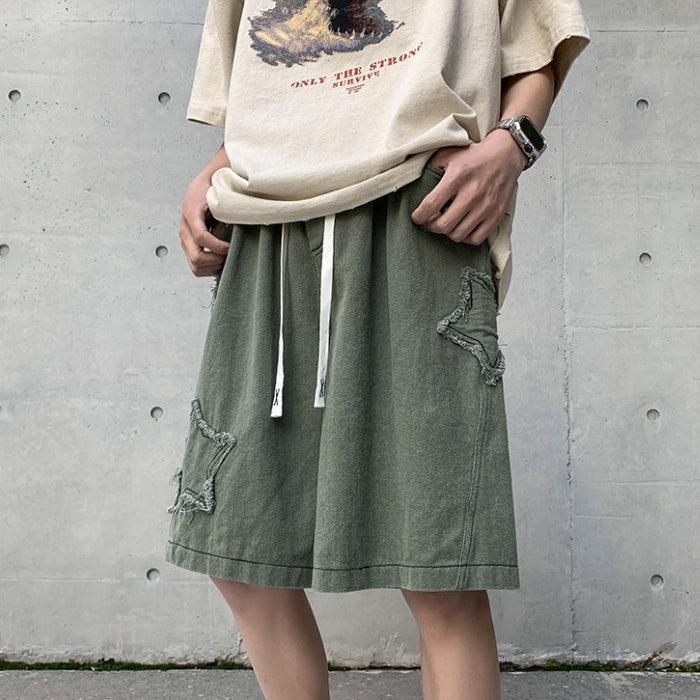 Y2K Retro Drawstring Shorts with Star Embroidery - Perfect for Summer Outfits
