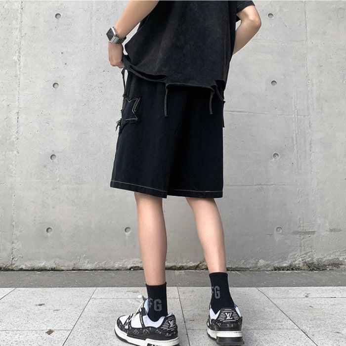 Y2K Retro Drawstring Shorts with Star Embroidery - Perfect for Summer Outfits
