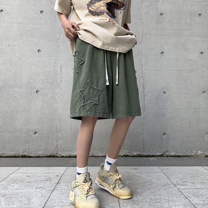 Y2K Retro Drawstring Shorts with Star Embroidery - Perfect for Summer Outfits