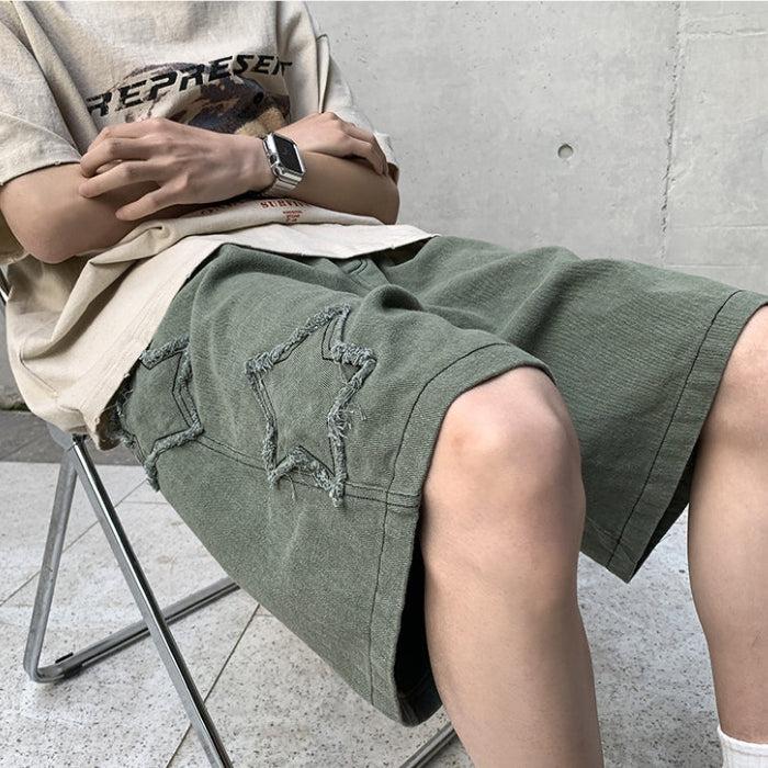 Y2K Retro Drawstring Shorts with Star Embroidery - Perfect for Summer Outfits