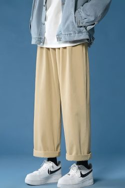 Y2K Retro Soft Boy Casual Straight Leg Pants - Perfect for 90s and Grunge Outfits
