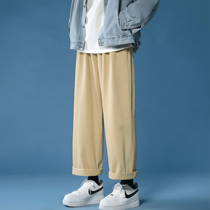Y2K Retro Soft Boy Casual Straight Leg Pants - Perfect for 90s and Grunge Outfits