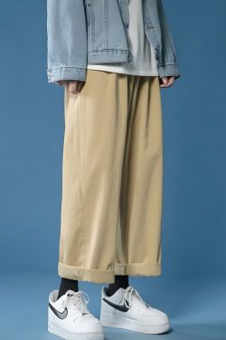 Y2K Retro Soft Boy Casual Straight Leg Pants - Perfect for 90s and Grunge Outfits