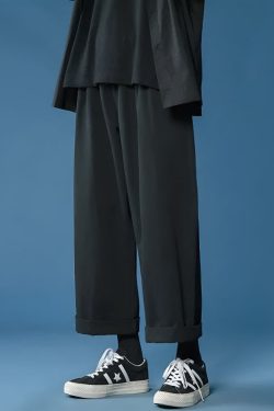 Y2K Retro Soft Boy Casual Straight Leg Pants - Perfect for 90s and Grunge Outfits