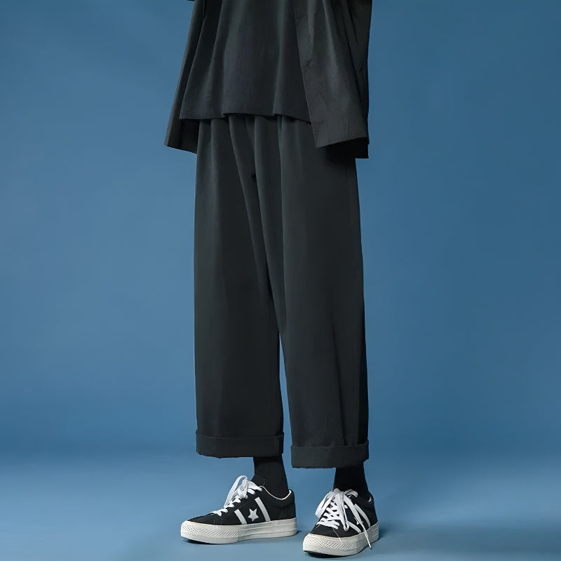 Y2K Retro Soft Boy Casual Straight Leg Pants - Perfect for 90s and Grunge Outfits
