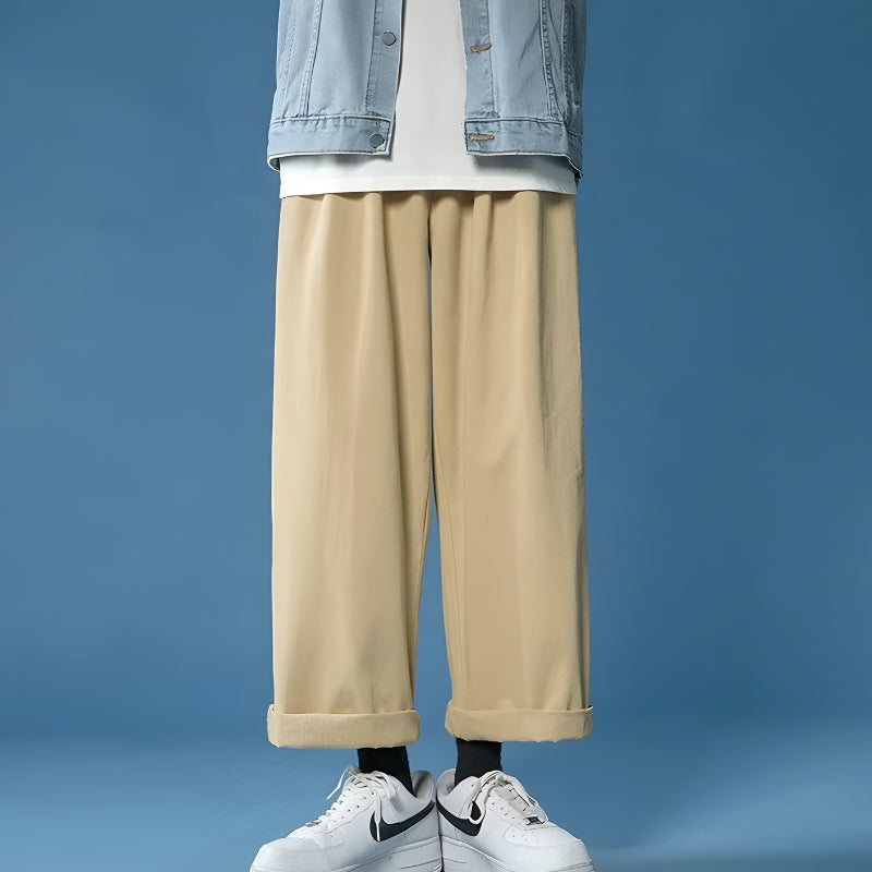 Y2K Retro Soft Boy Casual Straight Leg Pants - Perfect for 90s and Grunge Outfits
