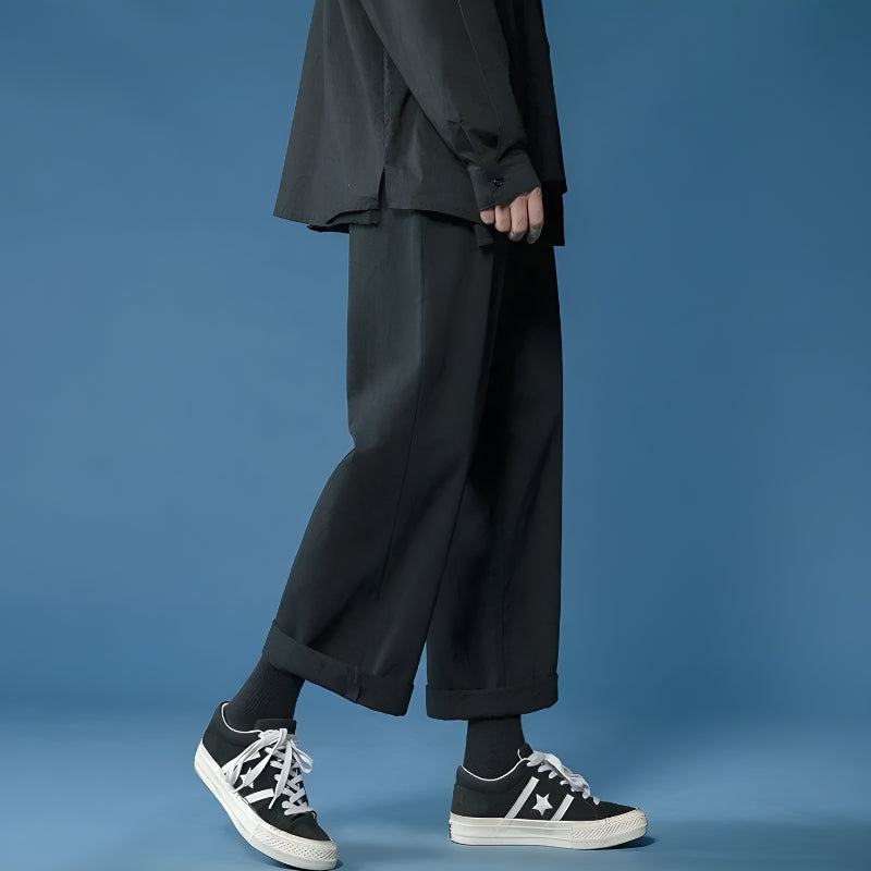 Y2K Retro Soft Boy Casual Straight Leg Pants - Perfect for 90s and Grunge Outfits