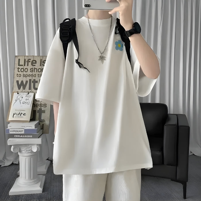 Y2K Retro Soft Boy Daisy Oversize Tee - Perfect for 90s and Grunge Outfits