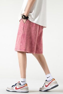 Y2K Retro Soft Boy Drawstring Waist Sweatshorts - Perfect for 90s and Grunge Outfits