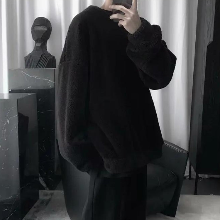 Y2K Retro Soft Boy Oversized Teddy Sweatshirt - Perfect for Grunge and 90s Fashion