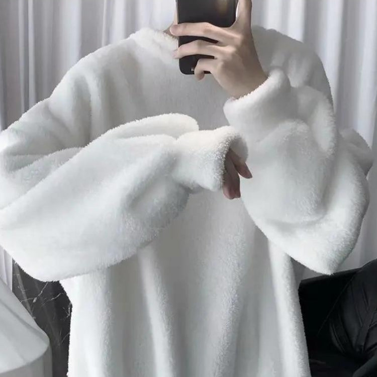 Y2K Retro Soft Boy Oversized Teddy Sweatshirt - Perfect for Grunge and 90s Fashion