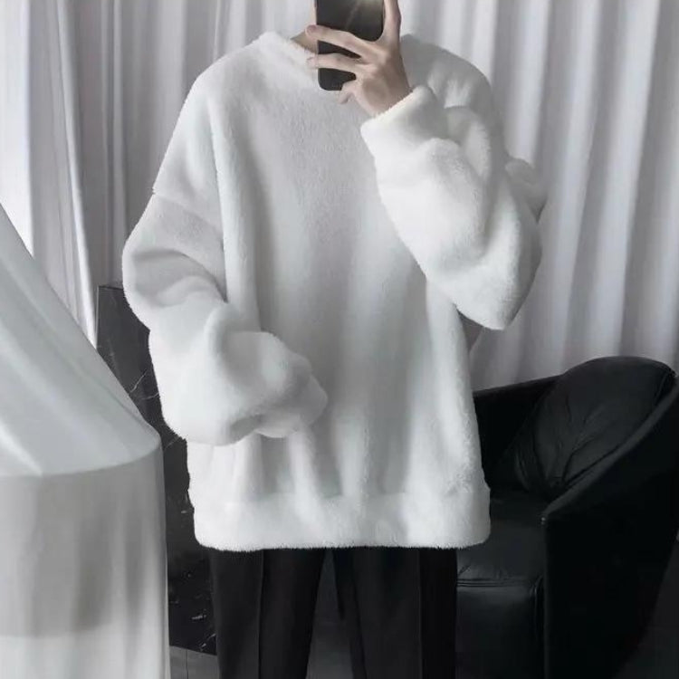 Y2K Retro Soft Boy Oversized Teddy Sweatshirt - Perfect for Grunge and 90s Fashion