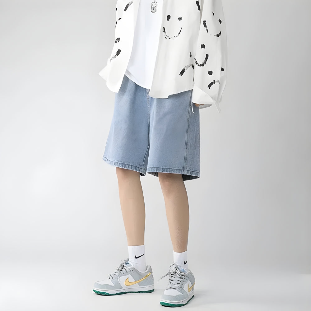 Y2K Retro Soft Boy Wide Leg Shorts - Perfect for 90s and Grunge Outfits