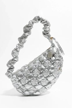 Y2K Retro Soft Girl Quilted Bubble Shoulder Bag - Perfect for 90s and Y2K Outfits