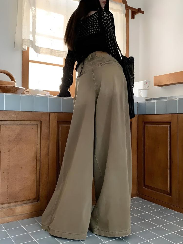 Y2K Retro Style Extreme Wide Leg Pants - Perfect for 90s and Grunge Outfits